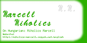 marcell miholics business card